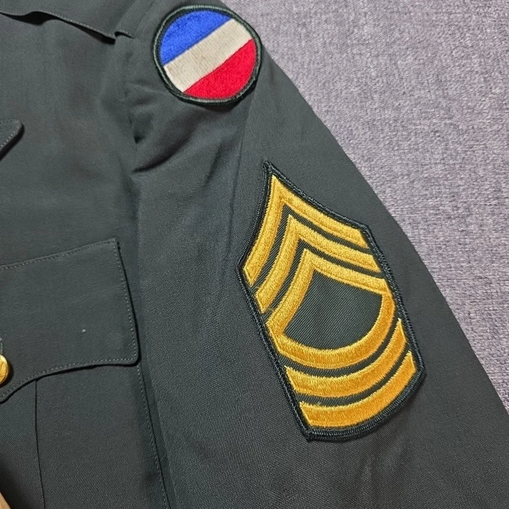 USGI MILITARY SERGE AG-344 CLASS 3 DRESS GREEN ARMY UNIFORM JACKET COAT 42S